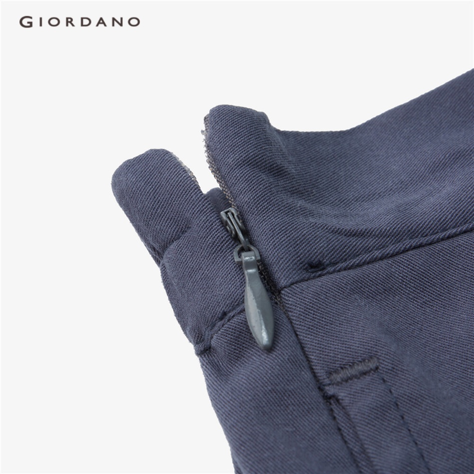 Chân váy GIORDANO 05463315 trọng lượng nhẹ xẻ tà trước eo thun cho nữ