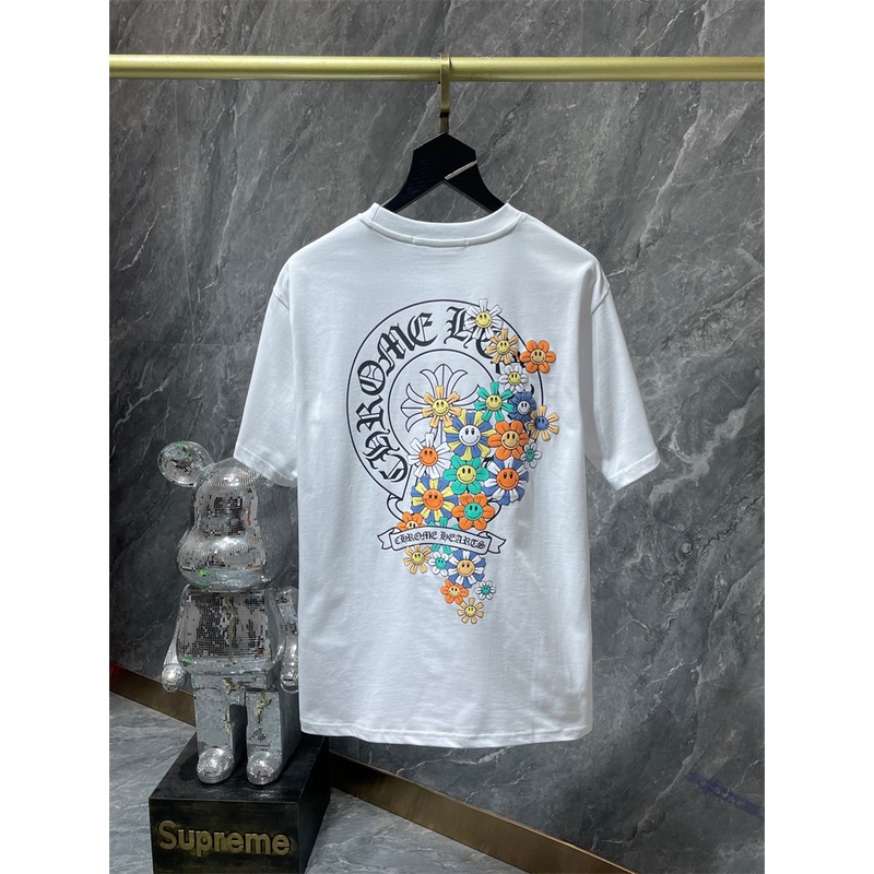 Chr88come &amp; - Áo Thun Tay Ngắn Chất Liệu Thân Thiện Với Môi Trường Cao Cấp Hình Hoa Hướng Dương Mặt Cười Vải Sanskrit