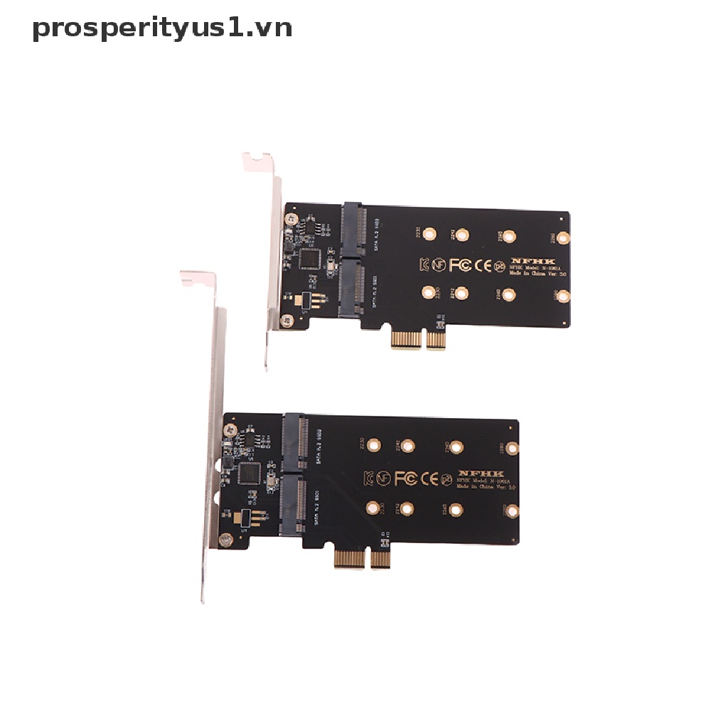 Bộ Chuyển Đổi Thẻ Chuyển Đổi SSD ASM1061 PCIe x1 Sang 2 Cổng SATA M.2 NGFF