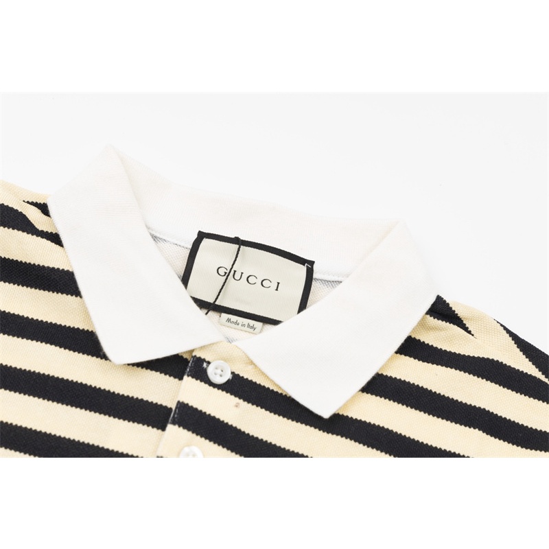 Áo polo Cotton Tay Ngắn Kẻ Sọc Thêu Túi Plus Size Unisex