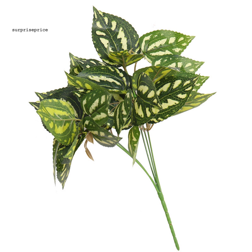 Set 5 Nhánh Lá Xanh Nhân Tạo Không Phai Màu Dùng Trang Trí Nhà Cửa DIY