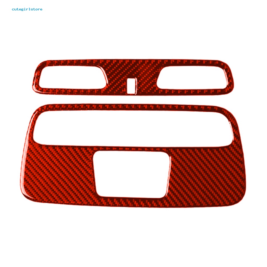 Bộ 2 Miếng Dán Màu Đỏ Bằng Sợi Carbon Thân Thiện Với Môi Trường Cho Đèn Đọc Sách Xe Hơi Chevrolet Camaro 2016-2020