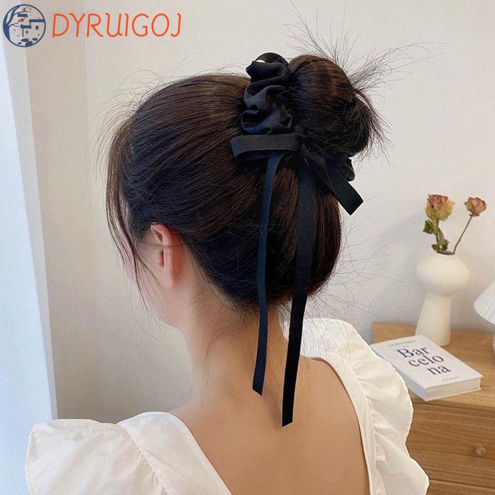 Dây Cột Tóc Co Giãn Hình Nơ Ruy Băng Phong Cách Hàn Quốc Cho Nữ