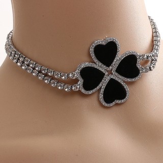 1 vòng cổ choker hai lớp đính đá lấp lánh sang trọng