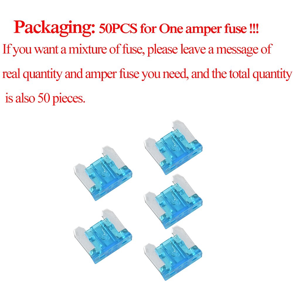 10 Cái/50 Cái/lốc Mini Cầu Chì Cầu Chì Cầu Chì Bộ 5A 7.5A 10A 15A 20A 25A 30A Cho Ô Tô Xe Máy