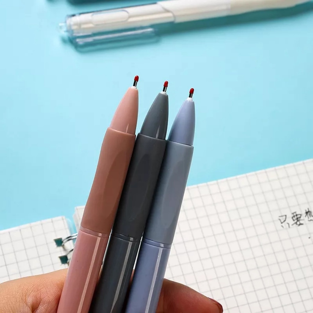 PVN59042 Bút Bi Mực Đen Ngòi 0.5mm Thiết Kế Đơn Giản Cho Học Sinh