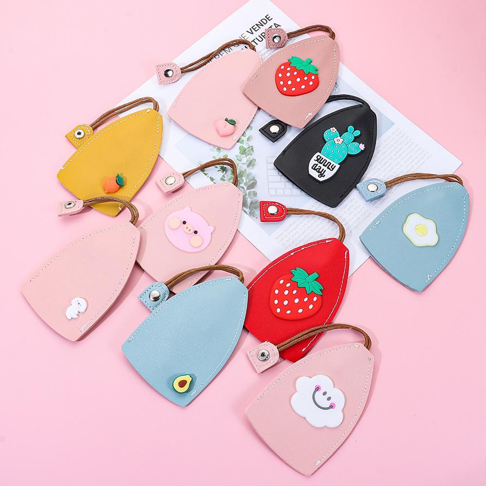 LEISURE Vỏ Bọc Chìa Khóa Xe Hơi Bằng Da PU Màu Đen Chống Trượt