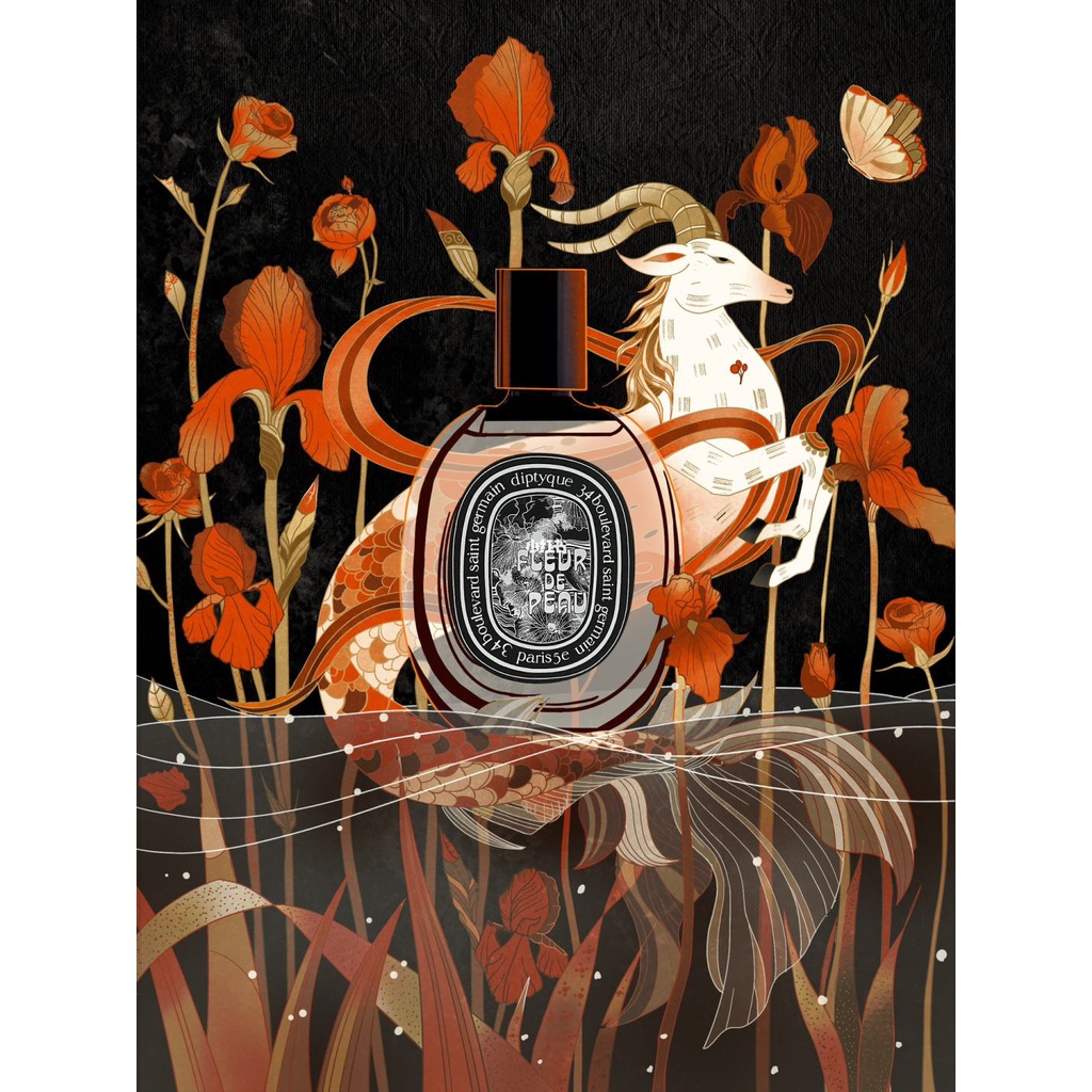 Diptyque Nước Hoa 75ml EDP Diptyque Fleur de Peau Phiên Bản Hộp Quà Tặng Unisex 75ml EDP