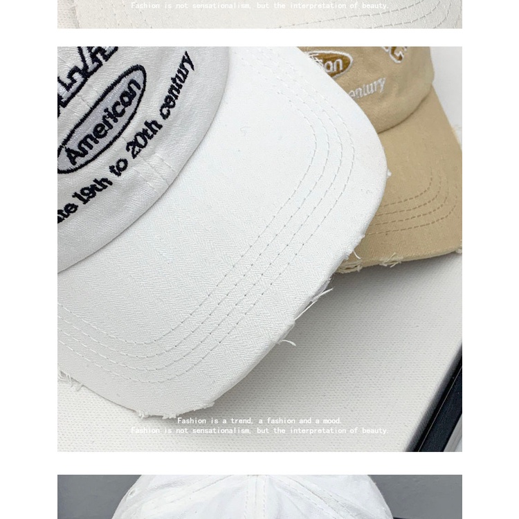 Mũ Lưỡi Trai Chất Liệu Cotton Mềm Thêu Chữ Phong Cách Hàn Quốc Thời Trang Xuân Hè Cho Cặp Đôi