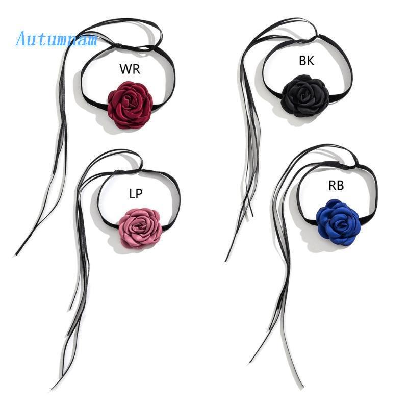 Vòng Cổ Choker Vải Mềm Hình Hoa Thời Trang Cho Nữ