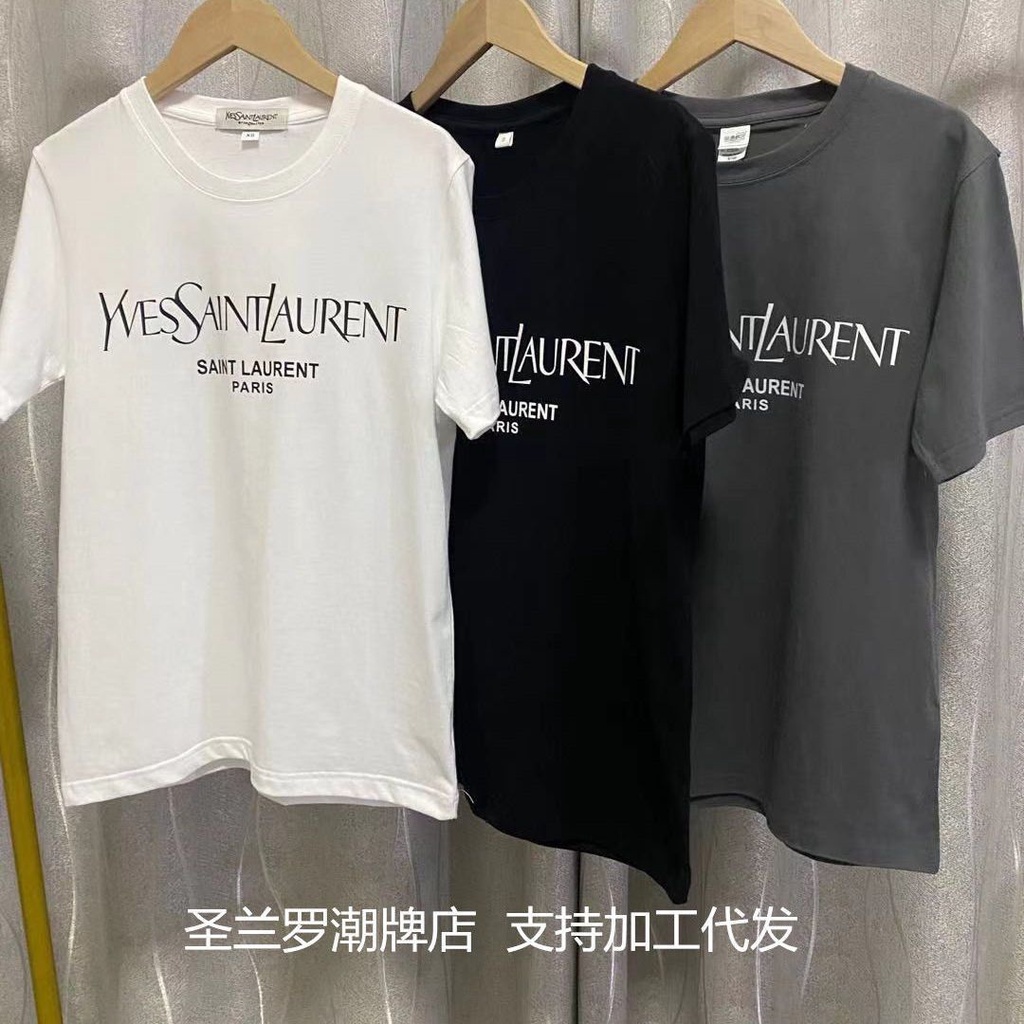 Áo Thun cotton Cổ Tròn In Chữ logo Kèm Thẻ Thời Trang Cho Nam Và Nữ