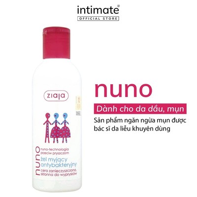 Sữa Rửa Mặt Dưỡng Ẩm Dành Cho Da Dầu Ziaja Nuno Giúp Ngăn Ngừa Hình Thành Vết Mụn, Làm Mềm Mịn Da 200ml