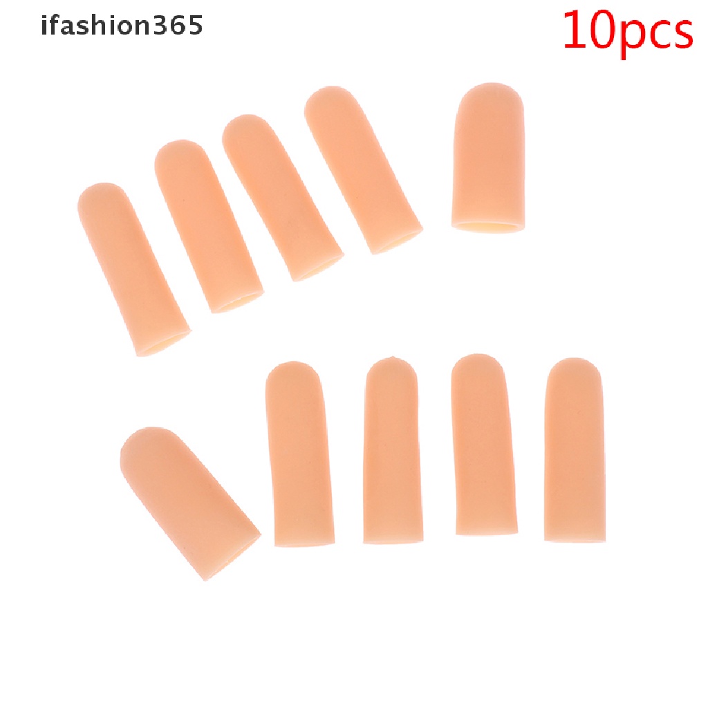 Set 10 Nắp Silicon Bảo Vệ Ngón Tay Giảm Đau Tiện Dụng ifashion365
