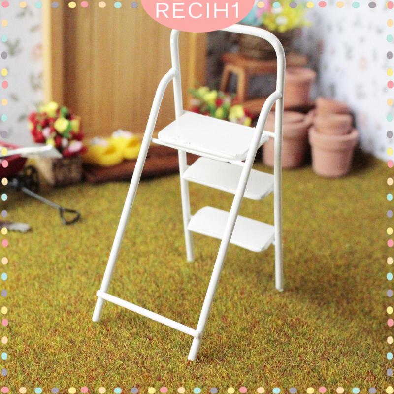 Thang Leo 3 Bậc Mini 1: 12 Dùng Để Trang Trí Vườn Nhà Búp Bê Tỉ Lệ 1: 12