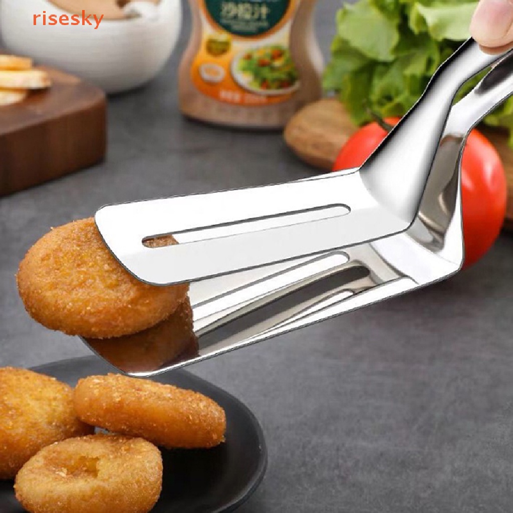 1 Kẹp Gắp Thịt Nướng BBQ Hai Mặt Bằng Thép Không Gỉ