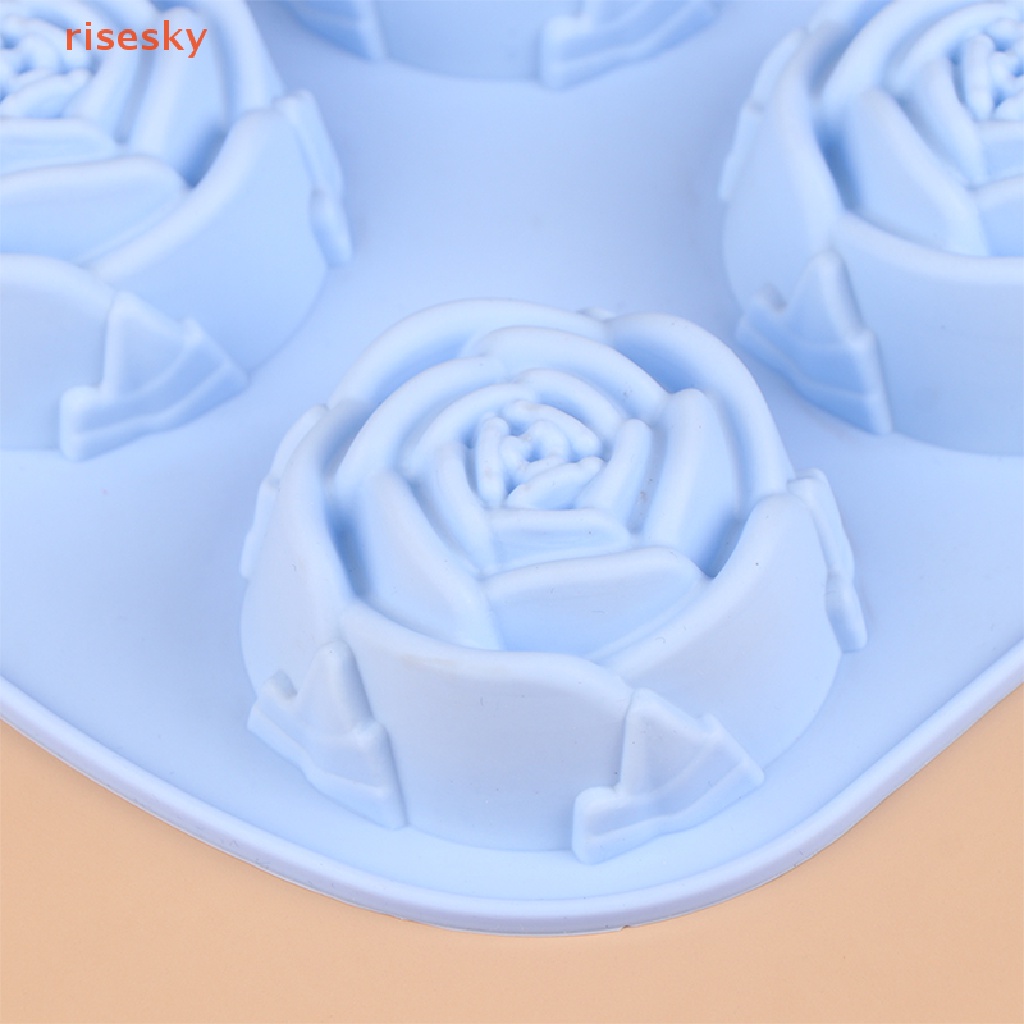 1 Khuôn Silicone Làm Kem / Xà Phòng / Sô Cô La 6 Ô Hình Bông Hoa