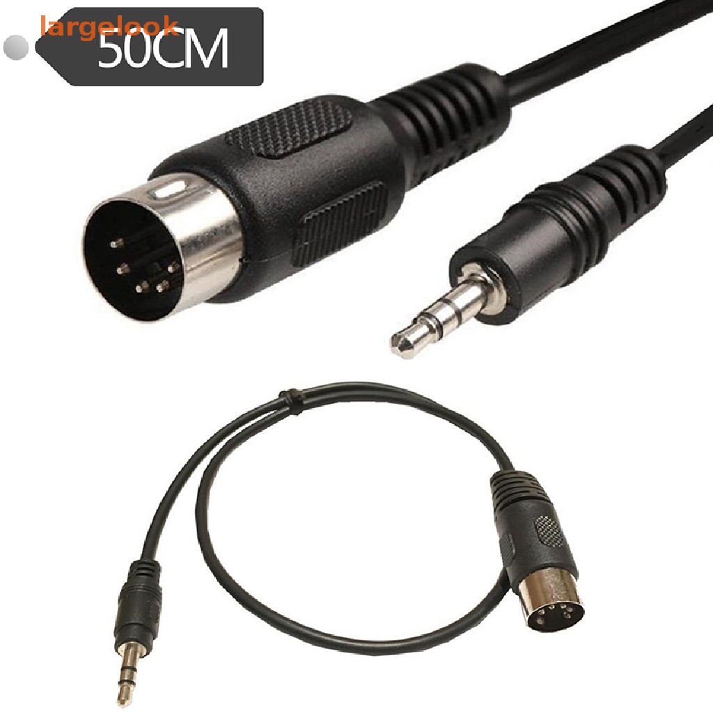Dây Cáp Âm Thanh 3.5mm Aux Male Sang MIDI Din 5 Pin Female 0.5m Dành Cho Micro