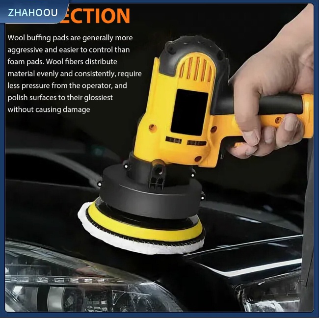 ☃Nhà Cửa☃ Set 2 Đĩa Đánh Bóng 6 Inch 180 Độ Tự Dính Bằng Len Đánh Bóng Cho Bề Mặt Sơn