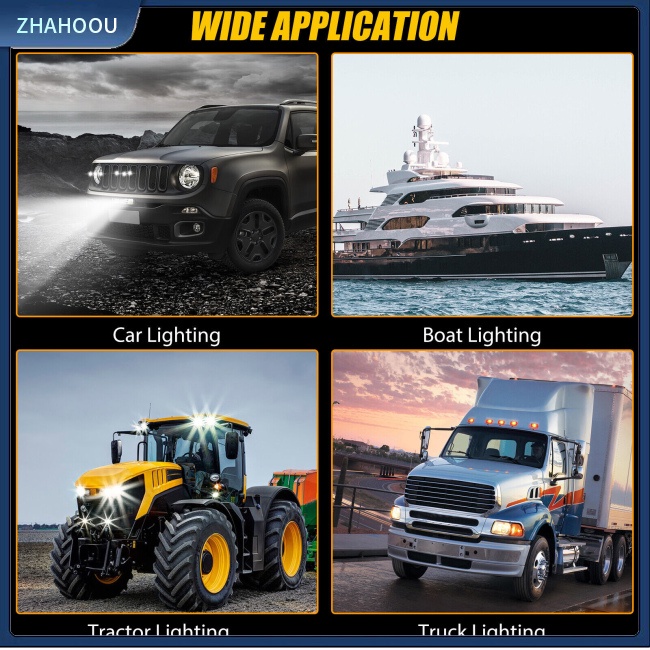 ☃Nhà Cửa☃ Set 2 Đèn Led Sương Mù 6 Inch Chống Thấm Nước Cho Xe Tải Địa Hình Suv