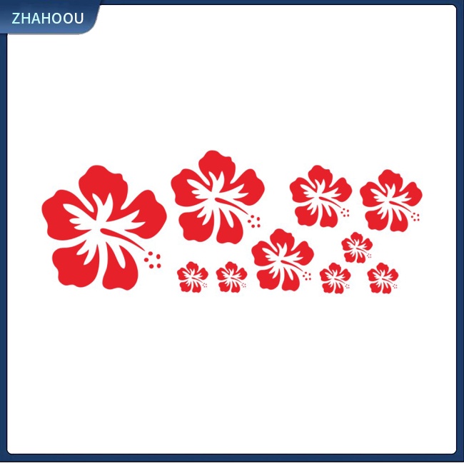 ☃Nhà Cửa☃ Miếng Dán Vinyl Hình Hoa Hawaii D-1709 Trang Trí Tường Xe Hơi
