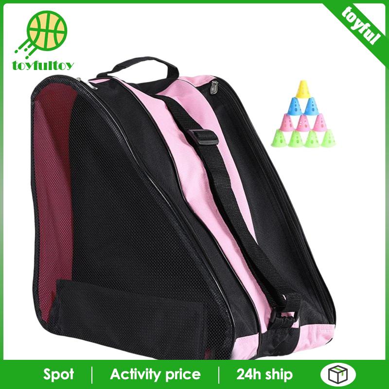 [Toyfulcabin] Túi Trượt Băng 3 Lớp Thoáng Khí Có Tay Cầm Và Dây Đeo Vai Cho Bé Trai Và Bé Gái