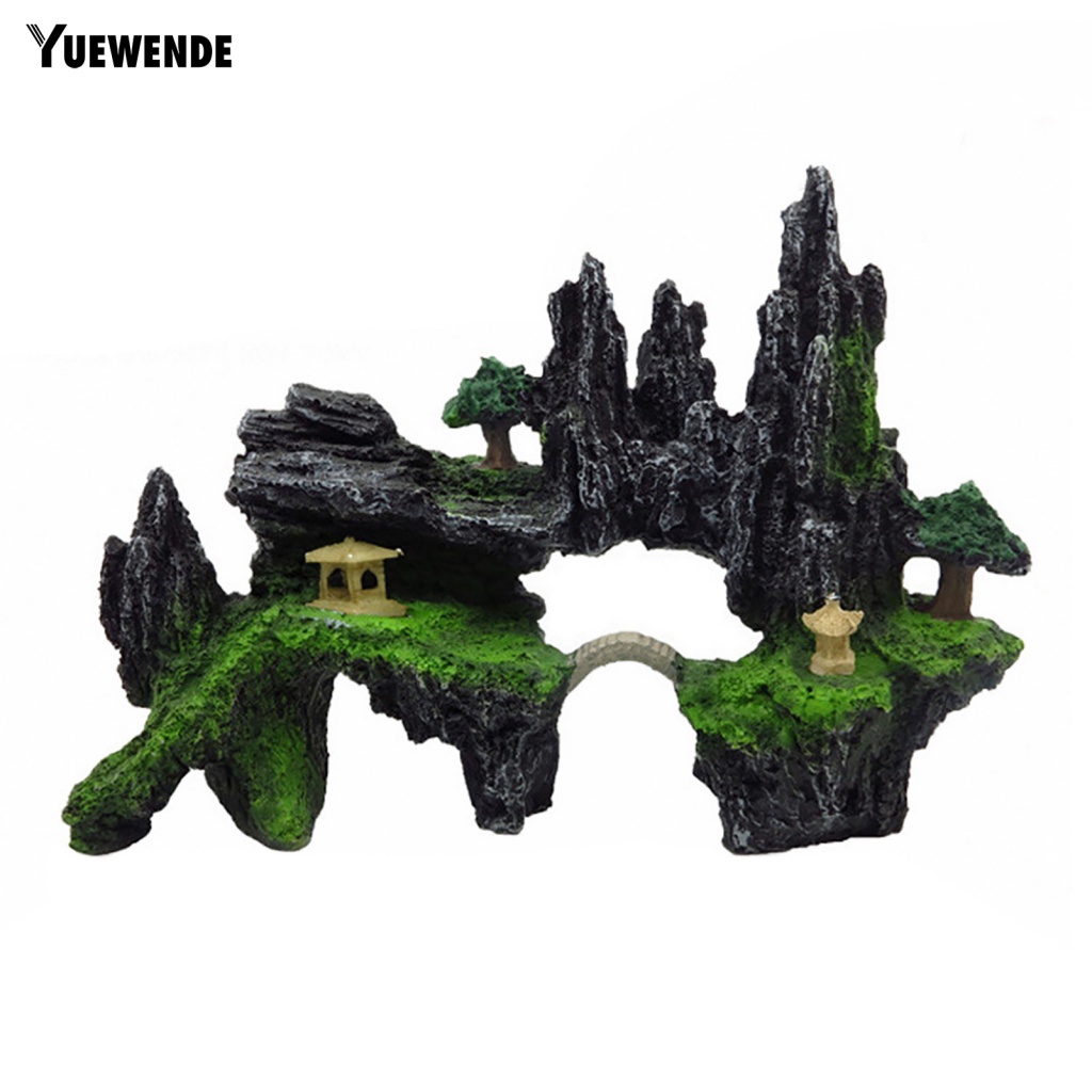 Hòn Non Bộ Bằng Nhựa Không Phai Màu Trang Trí Bể Cá