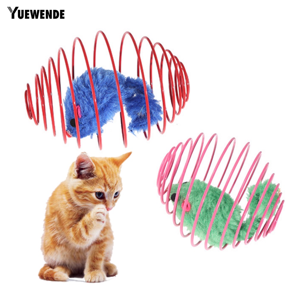 Lồng Đồ Chơi Hình Chuột Lò Xo Chống Cắn Dành Cho Mèo Cưng