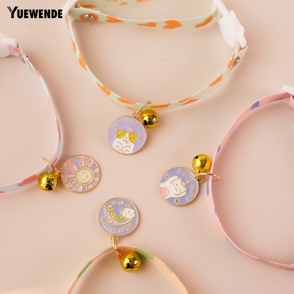 Ye.b Vòng Cổ Có Thể Điều Chỉnh Chống Mài Mòn Họa Tiết Hoa Đáng Yêu Cho Thú Cưng Nhỏ