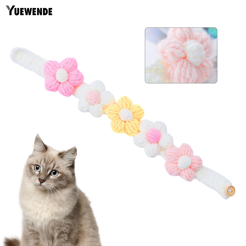 Ye.b Yếm Đeo Cổ Siêu Mềm Mại Họa Tiết Hoa Đáng Yêu Quyến Rũ Dành Cho Thú Cưng