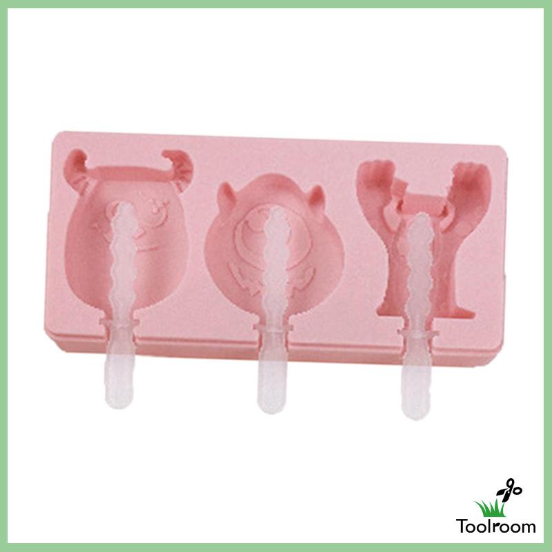 Bộ Dụng Cụ Làm Kem Que Hình Hoạt Hình Dễ Thương Tháo Rời Được