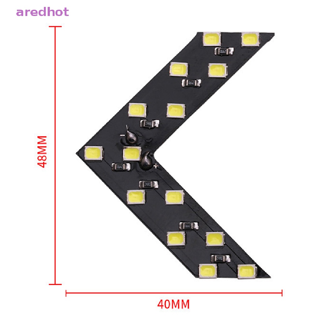2 Đèn LED Xi Nhan 12V 14SMD Hình Mũi Tên Gắn Kính Chiếu Hậu Xe Hơi Mới