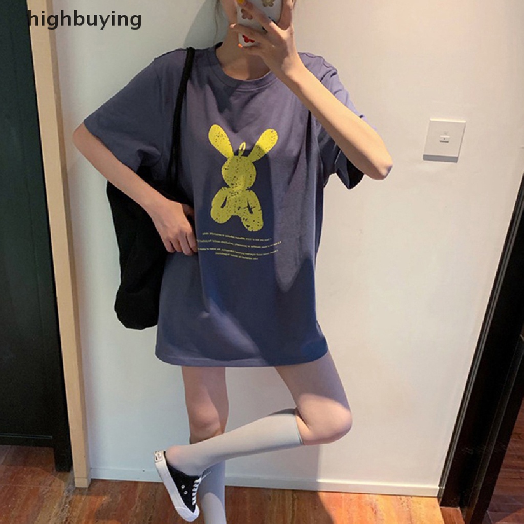 Áo Thun Tay Ngắn Cổ Tròn In Hình Thỏ Belle Dành Cho Nữ