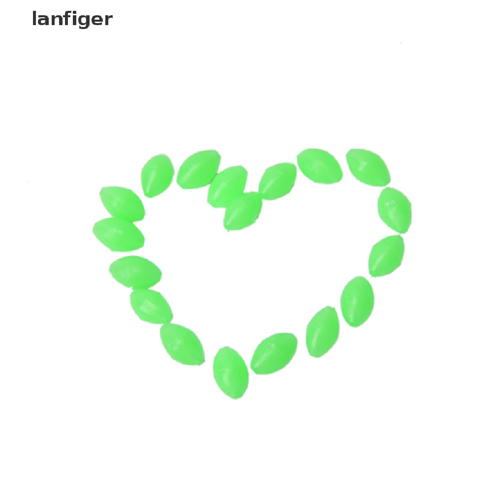 Set 100 Hạt Phát Sáng Hình Oval Mềm Mại Kích Thước 5mm / 8mm / 10mm Dùng Trong Câu Cá