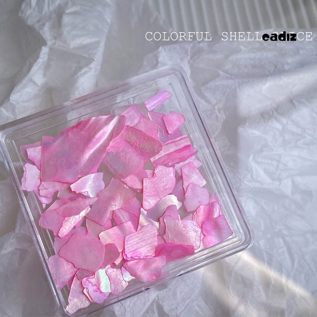 1 Hộp Vỏ Sò Tự Nhiên Siêu Mỏng Trang Trí Móng Tay Chống Rơi DIY