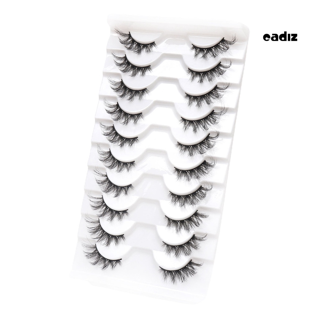 Set 10 Cặp Lông Mi Giả 3D Tạo Hiệu Ứng Trang Điểm Tự Nhiên