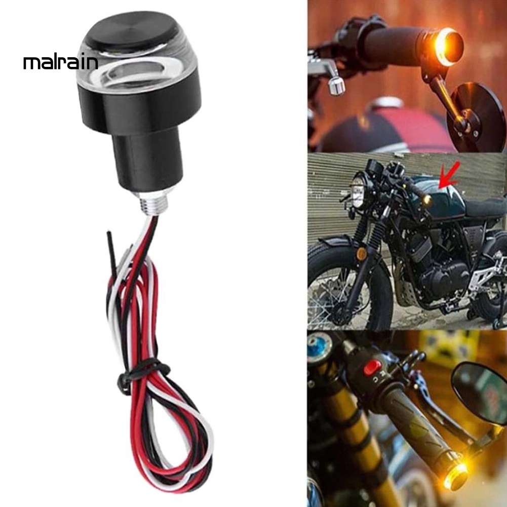 Bộ 2 Đèn LED Xi Nhan Gắn Tay Lái Trang Trí Cho Xe Mô Tô