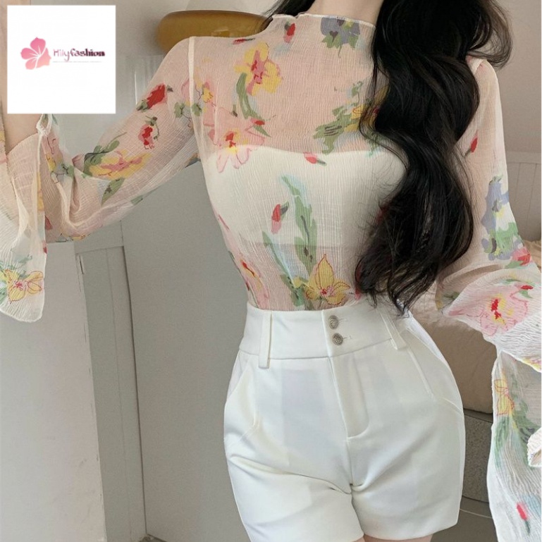 Áo Sơ Mi Chiffon Cổ Rùa Dài Tay Thiết Kế Mỏng Kiểu Dáng Mới Thời Trang Dành Cho Nữ | BigBuy360 - bigbuy360.vn