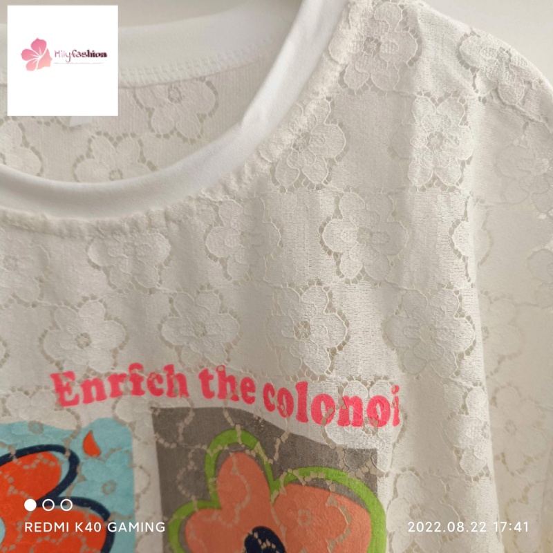 Áo Thun Tay Ngắn Dáng Rộng In Hoa Cỡ Lớn Thời Trang Mùa Hè