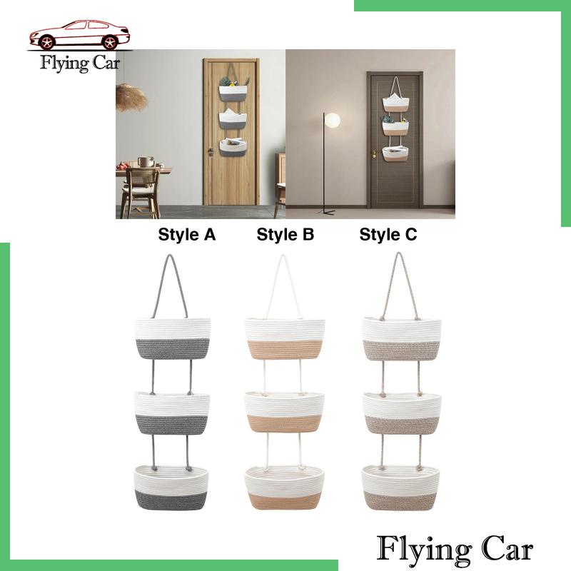 Giỏ Đựng Đồ Treo Tường Tiết Kiệm Không Gian Bằng Cotton Cho Phòng Trẻ Em / Phòng Tắm / Bếp 2