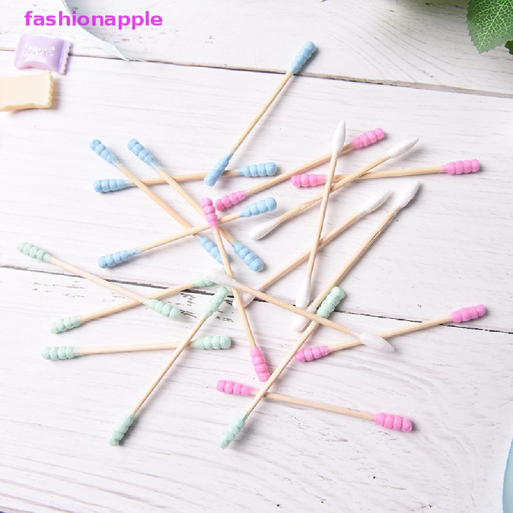 Bộ 100 Tăm Bông Cotton Hai Đầu Màu Sắc Kẹo Ngọt