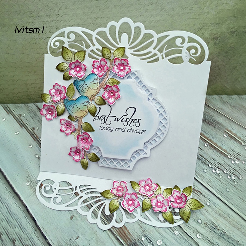 Khuôn Cắt Giấy Làm Từ Kim Loại Hình Hoa Trang Trí Scrapbook