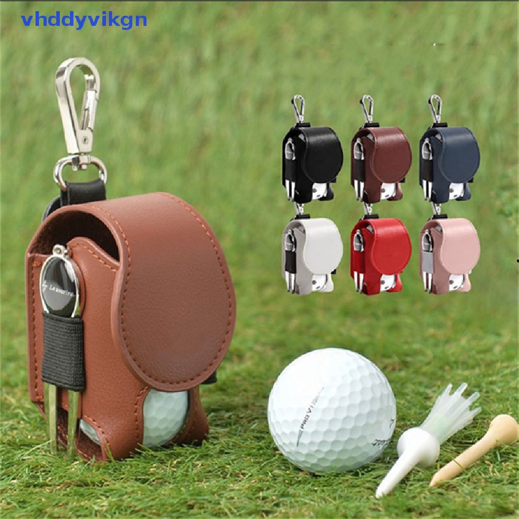 Túi Đựng Bóng Golf Mini Bằng Da PU Đeo Hông Tiện Dụng