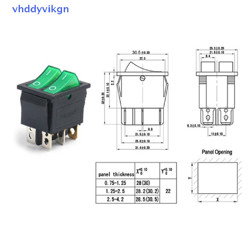 Công Tắc Bật / Tắt Đèn Cho Tàu Thuyền VHDD KCD4 KCD6 4 / 6PIN