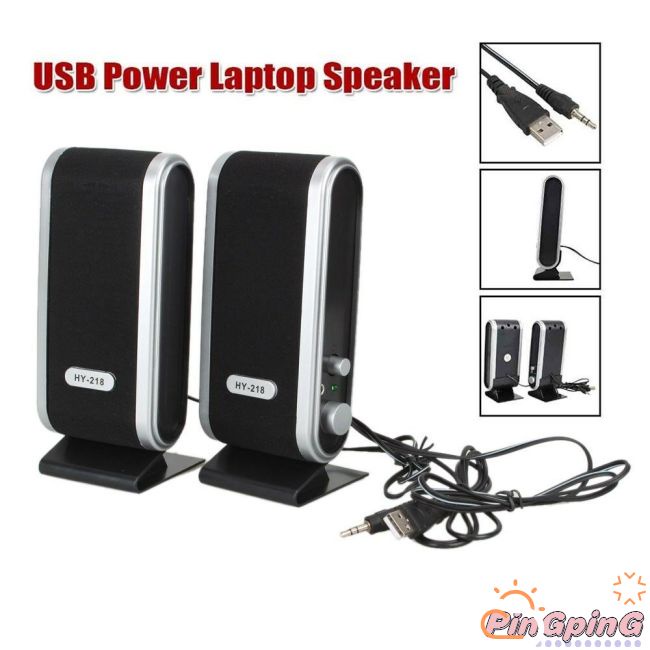 Set 2 Loa Máy Tính Cổng USB 3.5mm Có Tai Nghe Cho PC Laptop