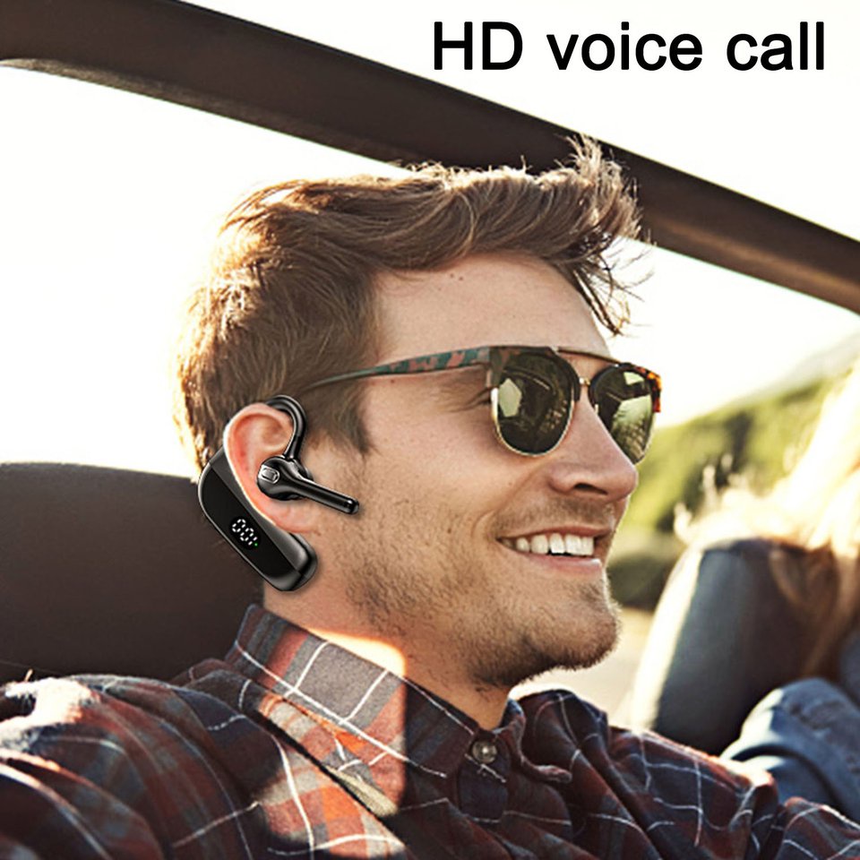 Wireless Earphone LED Display Long Standby Business Wireless Single Headphone