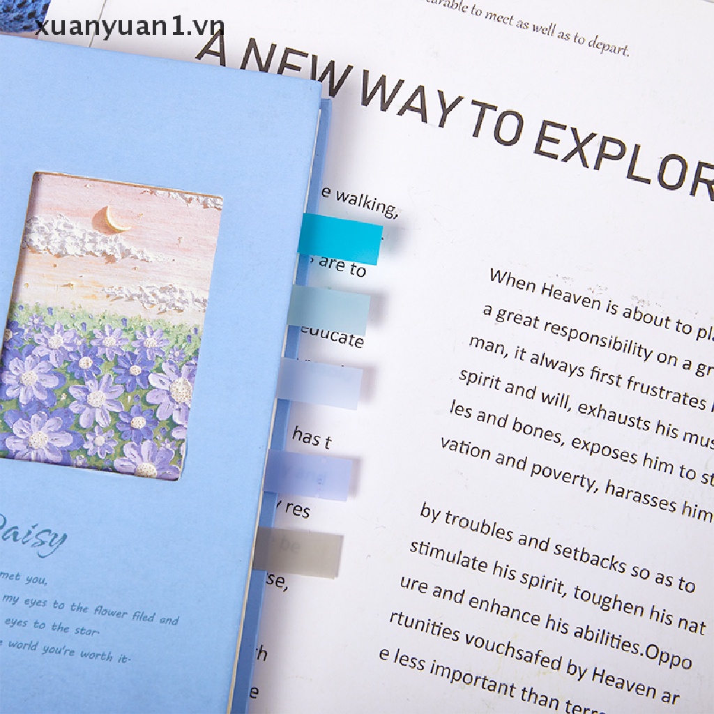 Set 200 Tờ Giấy Ghi Chú Tự Dính Họa Tiết Dễ Thương Dùng Trong Trường Học / Văn Phòng