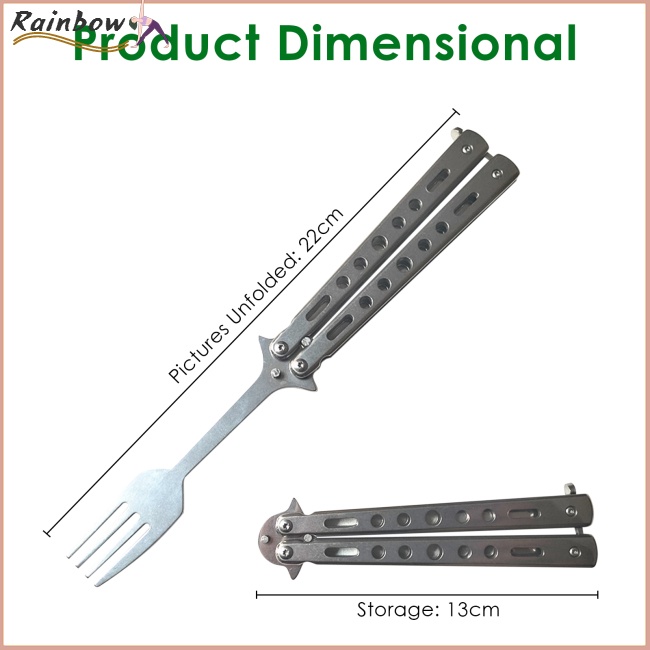 Bộ 2 Muỗng Nĩa Bằng Thép Không Gỉ Có Thể Gấp Gọn Tiện Dụng