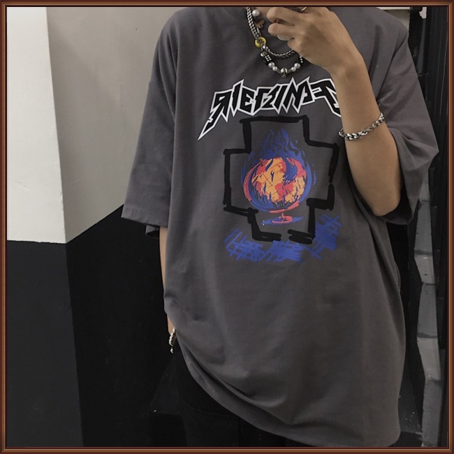 Áo Thun Tay Ngắn Cổ Tròn Thoáng Khí Thoải Mái In Chữ Thời Trang Mùa Hè Cho Cặp Đôi