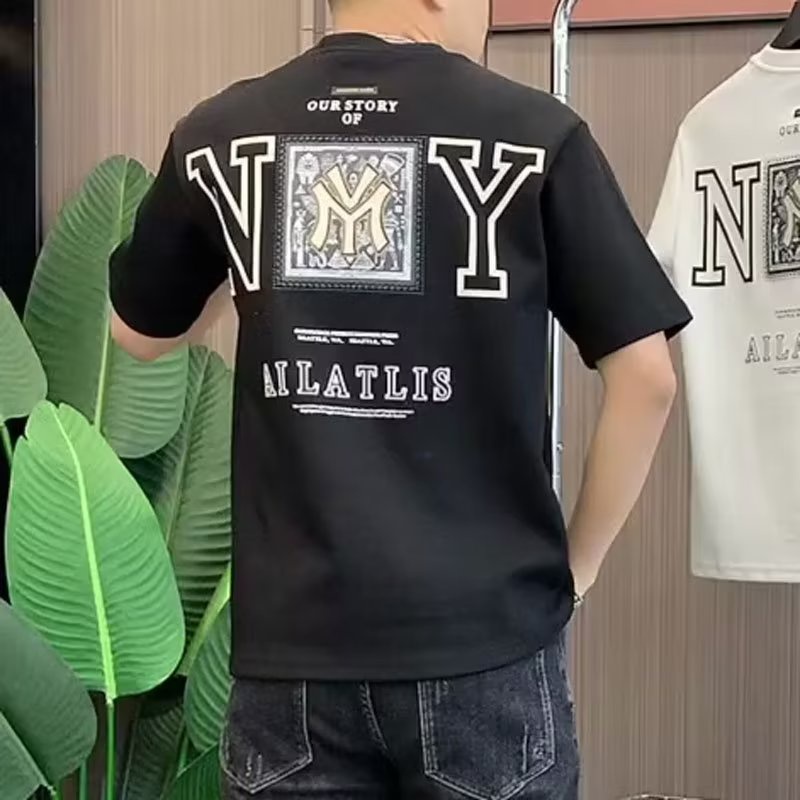 Áo Thun Cotton Tay Ngắn Cổ Tròn In Họa Tiết Hoạt Hình Thời Trang Mùa Hè Cho Nam