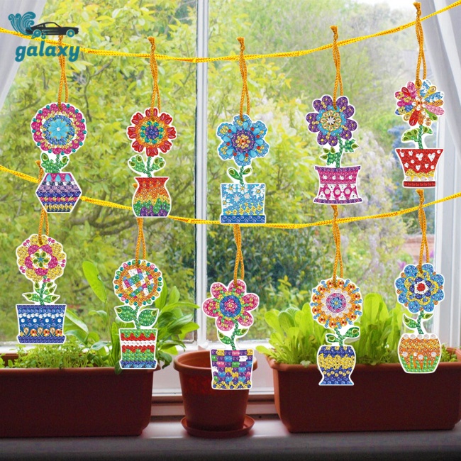 Galaxy Set 10 Phụ Kiện Treo Trang Trí Nhà Cửa Kiểu Hoạt Hình Dễ Thương Diy